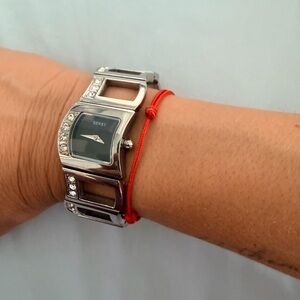 Silver Women's Watch with Crystal Accents